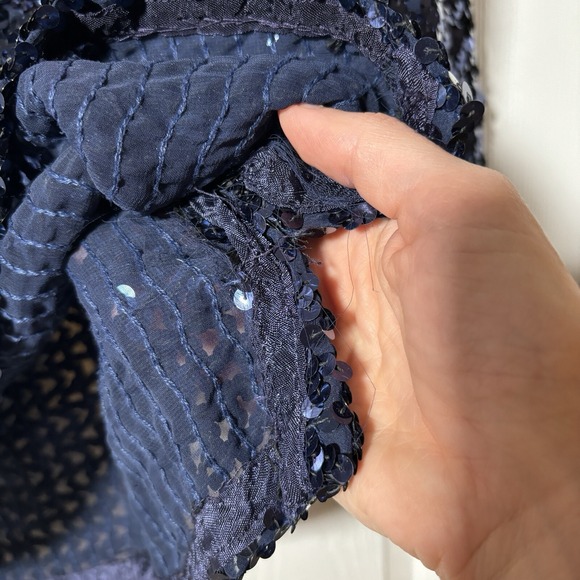 70s Sequined Vintage Top Red White Blue Bow Retro Pin Up Sailor Blouse Joed Sz S - Picture 4 of 9